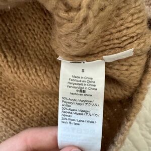 JCrew Cable-knit pointelle sweater with popcorn flowers